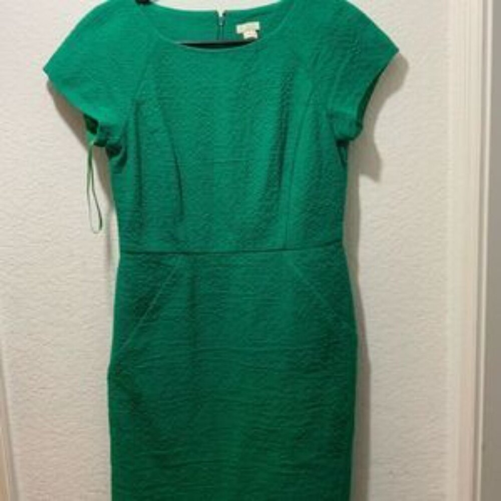 J. Crew Vibrant Green Midi Dress